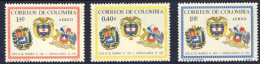 1966-Colombia (MNH=**) Serie 3 Valori Visita Presidente Cile E Venezuela - Colombia