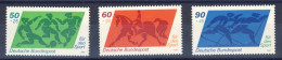 1980-Germania (MNH=**) Serie 3 Valori Football,equitazione,sci Di Fondo - Sonstige & Ohne Zuordnung