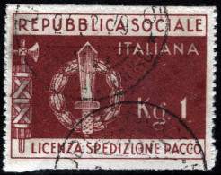 1944-Italia (O=used) Franchigia Militare Bruno Rosso , Annullo Non Garantito - Gebraucht