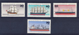 1977-Germania (MNH=**) Serie 4 Valori Imbarcazioni - Altri & Non Classificati