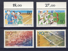 1981/82-Germania (MNH=**) Due Serie 4 Valori,corsa,tiro Con L'arco,canottaggio - Unused Stamps