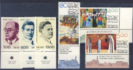 1979-Israele (MNH=**) 2 Serie 6 Valori Personaggi Famosi,disegni Di Bambini - Andere & Zonder Classificatie