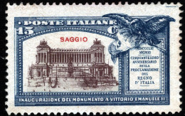 1911-Italia (NG=no Gum) Inaugurazione Del Vittoriano "Saggio" Federici - Ungebraucht