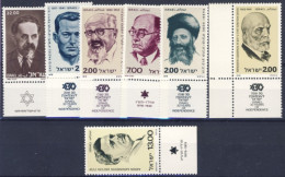 1978/81-Israele (MNH=**) 7 Valori Personaggi Famosi - Sonstige & Ohne Zuordnung