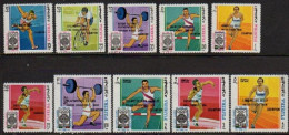 1968-Fujeira (MNH=**) S.10v.soprastampati Con Nomi Vincitori"Giochi Olimpici Mex - Fudschaira