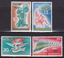 1968-Indonesia (MNH=**) S.4v."Olimpiadi Di Mexico" - Indonesië