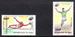 1968-Mali (MNH=**) S.2 V."Giochi Olimpici Mexico" - Mali (1959-...)