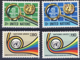 1976-Nazioni Unite (MNH=**)s.4 Valori 25° Anniversario UNPA - Other & Unclassified