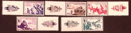 1943-Feldpost Legione Francese (MNH=**) Le 5 Vignette Serie Completa Con Bordo D - Guerra 1939-45