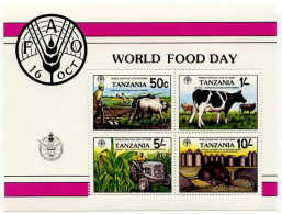 1982-Tanzania (MNH=**) Foglietto S.4v."giornata Dell'alimentazione" - Tanzanía