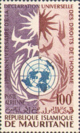 1963-Mauritania (MNH=**) Posta Aerea S.1v."15 Anniversario Della Dichiarazione U - Mauritanië (1960-...)