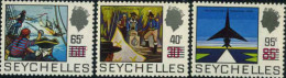 1972-Seychelles (MNH=**) S.3v."Elisabetta II°e Soggetti Diversi Soprastampati" - Seychellen (...-1976)