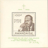 1968-Rwanda (MNH=**) Foglietto S.1v."Martin Luther King"cat.Yvert 2009 Euro 4 - Sonstige & Ohne Zuordnung