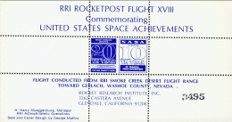 1968-U.S.A. (MNH=**) Erinnofilo RRI Rocketpost Flight XVIII°commemorativo Delle  - Erinnophilie