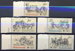 1981-Cecoslovacchia (MNH=**) Serie 5 Valori "carrozze Postali,Wipa" - Sonstige & Ohne Zuordnung