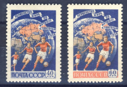 1958-Russia (MNH=**) Serie 2 Valori "campionato Mondiale Di Calcio A Stoccolma" - Other & Unclassified