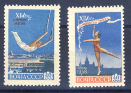 1958-Russia (MNH=**) Serie 2 Valori "campionato Mondiale Di Ginnastica" - Otros & Sin Clasificación