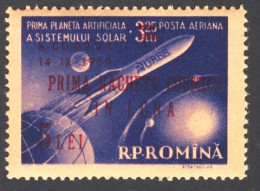 1959-Romania (MNH=**) S.1v.soprastampato "Spazio,lancio Satellite" - Other & Unclassified