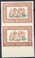 1960-Afghanistan(MNH=**) S.1v."Olimpiade Di Roma" In Coppia Non Dentellata - Afganistán