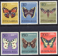 1964-Jugoslavia (MNH=**) S.6v."Farfalle" - Otros & Sin Clasificación
