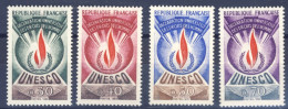 1969-Francia (MNH=**) Serie 4 Valori Unesco - Ongebruikt