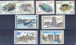 1968-Belgio (MNH=**) Due Serie 8 Valori Pesci Vedute - Altri & Non Classificati