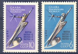 1962-Russia (MNH=**) Serie 2 Valori Conquista Del Cosmo - Altri & Non Classificati
