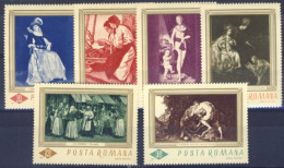 1967-Romania (MNH=**) Serie 6 Valori Quadri - Altri & Non Classificati