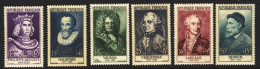 1955-Francia (MNH=**) S.6v.personaggi Famosi Famous Persons "Auguste, Malherbe,  - Unused Stamps