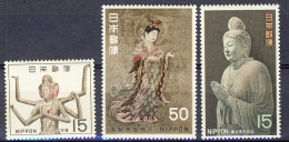1968-Giappone (MNH=**) S.3v."tesori Artistici Art Treasures" - Other & Unclassified