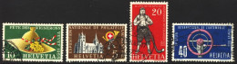 1955-Svizzera (O=used) S.4 Valori Mi. 607-610 Esposizione, Cultura - Sonstige & Ohne Zuordnung