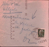 1944-G.N.R. (F=on Piece) Grande Frammento Affrancato Imperiale 15c. Soprastampat - Neufs