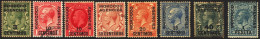 1923/35-Marocco Agenzie (MLH=*) 8v. (light Hinge) British Stamps Surcharged In S - Other & Unclassified
