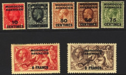 1924/35-Marocco Agenzie (MLH=*) 7v. (lightlhinge) British Stamps Surcharged In F - Other & Unclassified