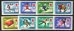 1972-Mongolia (MNH=**) S.8v.Winter Olympic Games Sapporo - Mongolia