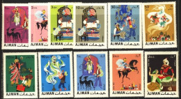 1967-Ajman (MNH=**) S.11v."Fiabe Mille Ed Una Notte" - Ajman