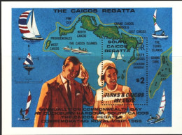 1980-Turks Et Caicos (MNH=**) Foglietto S.1v."The Regatta" - Turks- En Caicoseilanden