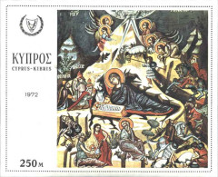 1972-Cipro (MNH=**) Foglietto 250m."Natale Pitture Sacre "cat.Unificato Euro 2,5 - Altri & Non Classificati