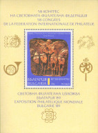 1989-Bulgaria (MNH=**) Foglietto S.1v."58 Congresso Della Federazione Internazio - Other & Unclassified
