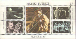 1983-Svezia (MNH=**) Foglietto S.5v."La Musica In Svezia"cat.Unificato Euro 5 - Andere & Zonder Classificatie