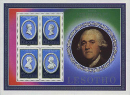 1980-Lesotho (MNH=**) Foglietto S.4v."porcellane Wedgewood"cat.Yvert Euro 4,5 - Lesotho (1966-...)