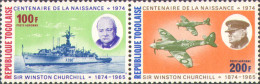 1974-Togo (MNH=**) S.2v."Centenario Della Nascita Di Churchill" - Togo (1960-...)