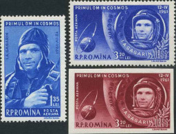 1961-Romania (MNH=**) Posta Aerea S.3v."Primo Volo Umano Nello Spazio"cat.Yvert  - Other & Unclassified