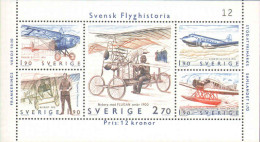 1984-Svezia (MNH=**) Foglietto S.5v."Storia Dell'aviazione Svedese"cat.Unificato - Otros & Sin Clasificación