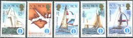 1987-Salomone Isole (MNH=**) S.5v."campionato Velico Mondiale America's Cup Yach - Isole Salomone (1978-...)