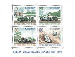 1971-Germania (MNH=**) S.4v."cinquantenario Delle Corse Automobilistiche Ad Avus - Ungebraucht