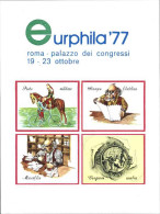 1977-Italia (MNH=**) Foglietto Erinnofilo Quattro Valori Eurphila 77 Emesso Senz - Erinnofilie