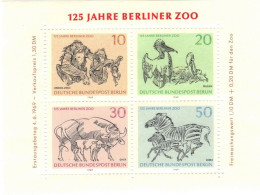 1969-Germania (MNH=**) S.4v."zoo Di Scimmie Pellicani Bufali Zebre"cat.Unificato - Unused Stamps