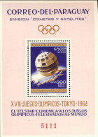 1964-Paraguay (MNH=**) Foglietto S.1v." Olimpiadi Di Tokyo Satellite Per Le Tele - Paraguay