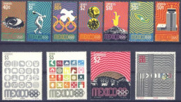 1968-Messico (MNH=**) S.11v."Olimpiadi Messico" - Mexique